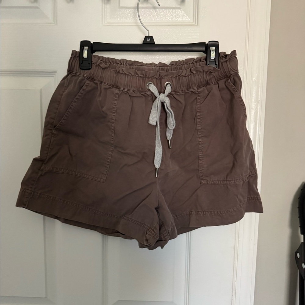Aerie Brown Women's Cargo Shorts with Gray Tie